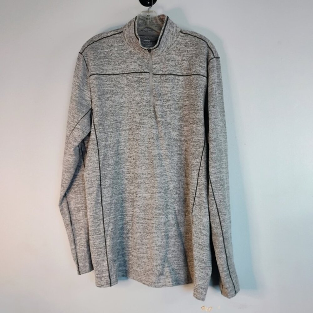 NEW Swiss Tech Men's Lightweight Heather Gray Quarter-Zip Pullover Sweater XL